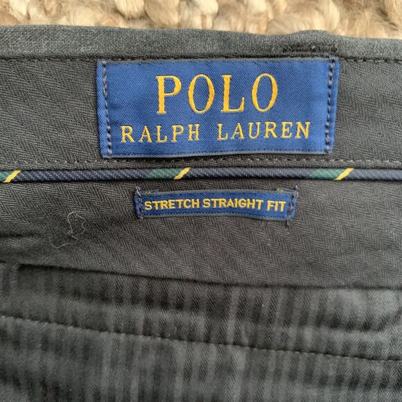 POLO Ralph Lauren Dress Pants Mens 40x30 Stretch Straight Fit Grey Heather $98 - Picture 2 of 9